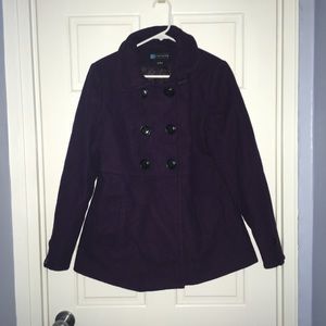 Relativity purple wool peacoat, medium
